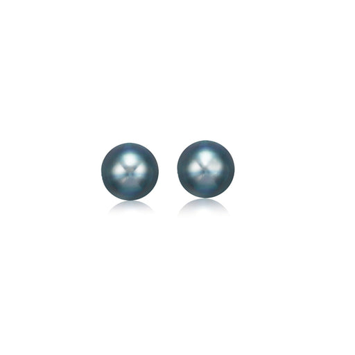 Bids.com 14k Yellow Gold Cultured Black Pearl Stud Earrings (6.0 mm) Earrings White Smoke Yellow Gold