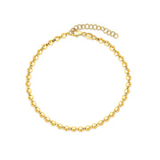 Bids.com 14k Yellow Gold Spaced Bead Bracelet  (3.00 mm) Bracelets White Smoke 8 / Yellow Gold