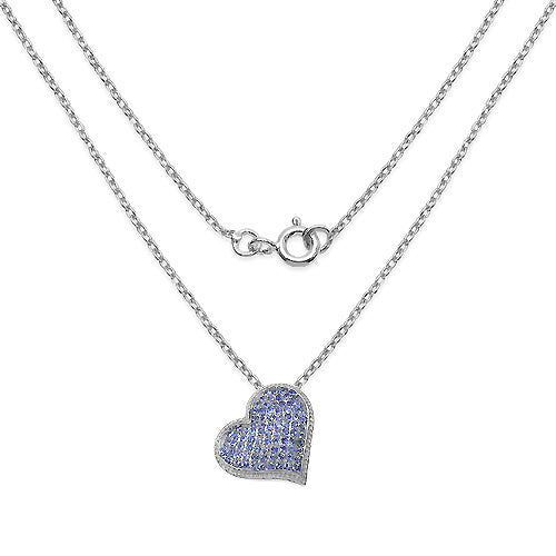 Bids.com 2.98 Carat Genuine Tanzanite .925 Sterling Silver Pendant Pendants White Smoke