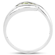 Bids.com 0.56 Carat Genuine Peridot .925 Sterling Silver Ring Rings White Smoke size 13.00,size 14.00,size 11.00,size 12.00,size 6.00,size 7.00,size 8.00,size 9.00,size 6.50,size 5.00,size 12.50