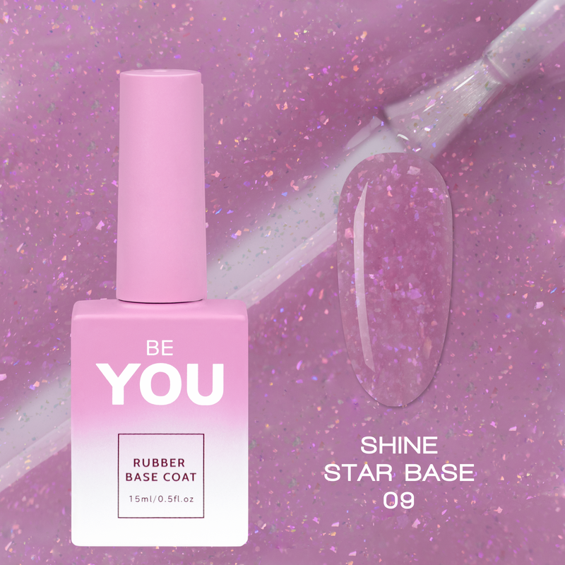nbmsupply BEYOU Professional Shine Star Base 09 15ml Rosy Brown