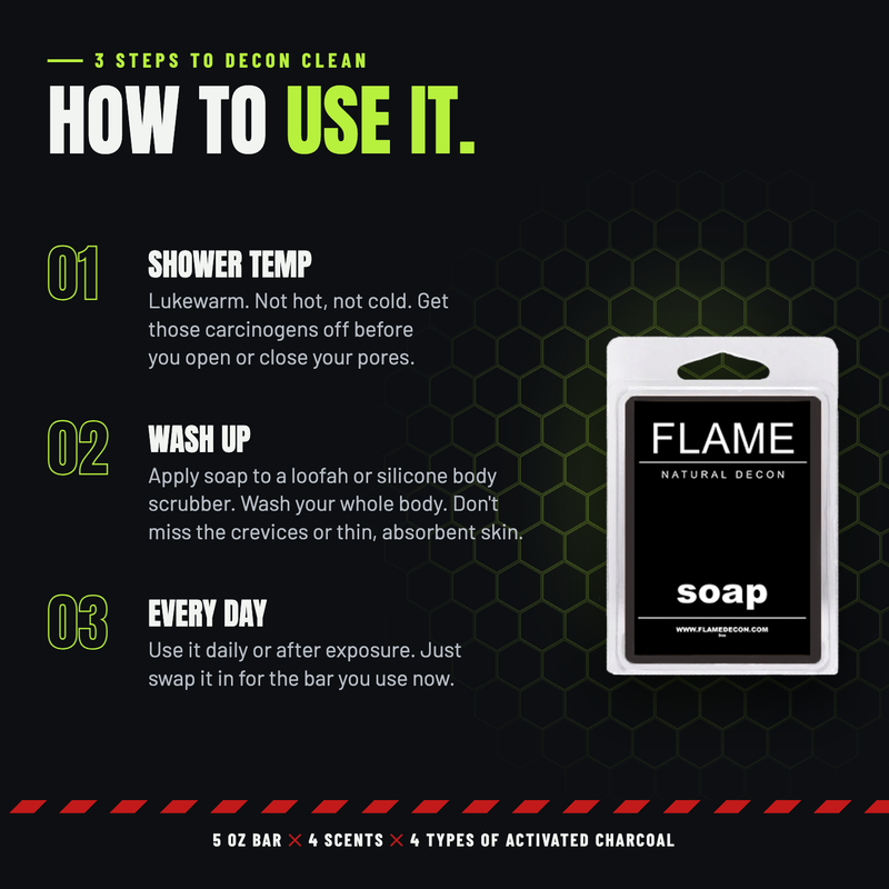 FLAME Natural Decon Soap Black OG / 5 oz Bar,Riptide / 5 oz Bar,Conifer / 5 oz Bar,Unscented / 5 oz Bar
