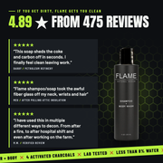 FLAME Natural Decon Shampoo + Body Wash Black OG / 8 oz Bottle,OG / 64 oz Bottle,OG / 0.5 oz Single Use Pack,Riptide / 8 oz Bottle,Conifer / 8 oz Bottle,Unscented / 8 oz Bottle