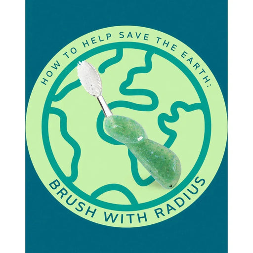Radius Radius Big Brush Replaceable Soft Head Right Hand Toothbrush (Assorted Colors) Toothbrush Dark Cyan