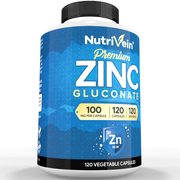 Nutrivein Nutrivein Premium Zinc Gluconate 100mg - 120 Capsules QZ-0LPB-QKOI White Smoke