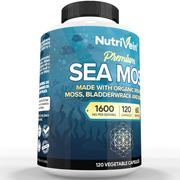 Nutrivein Nutrivein Organic Sea Moss 1600mg Plus Bladderwrack & Burdock - 120 Capsules 65-25PU-ZLQ1 White Smoke