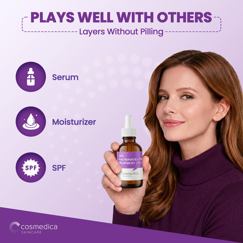 Cosmedica Skincare 10% Niacinamide + Zinc Treatment Serum Serum Lavender