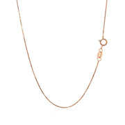 Bids.com 14k Rose Gold Classic Box Chain 0.6mm Necklaces White Smoke 16 / Rose Gold,17 / Rose Gold,18 / Rose Gold,20 / Rose Gold,24 / Rose Gold