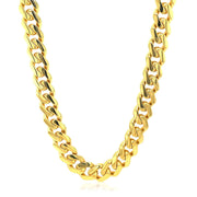 Bids.com 14k Yellow Gold Polished Miami Cuban Chain Necklace Necklaces White Smoke 22 / Yellow Gold