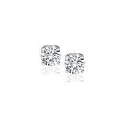Bids.com 14k White Gold Diamond Four Prong Stud Earrings (1/2 cttw) Earrings White Smoke White Gold