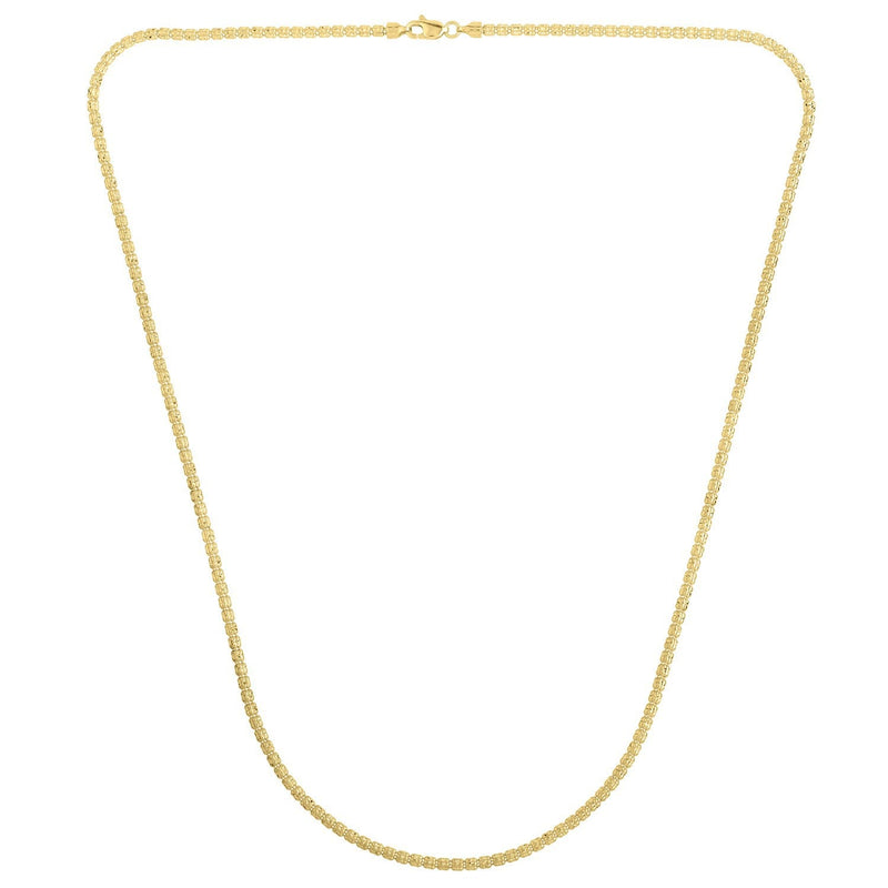 Bids.com Ice Barrel Chain in 14k Yellow Gold (2.70 mm) Necklaces White Smoke 16 / Yellow Gold,18 / Yellow Gold,20 / Yellow Gold,24 / Yellow Gold