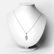 Bids.com 0.55 Carat Genuine Peridot and White Topaz .925 Sterling Silver Pendant Pendants White Smoke