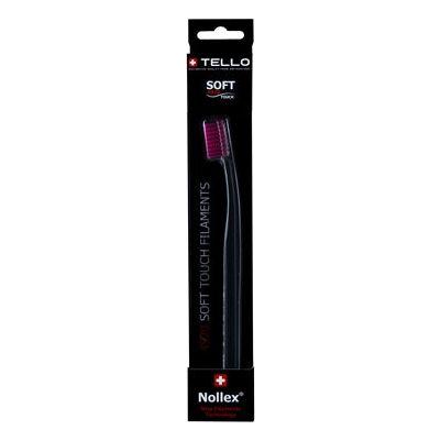 Tello Tello 4920 Soft Touch Filaments Toothbrush Toothbrush Black