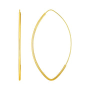 Bids.com 14k Yellow Gold Polished Long Marquise Motif Earrings Earrings White Smoke Yellow Gold