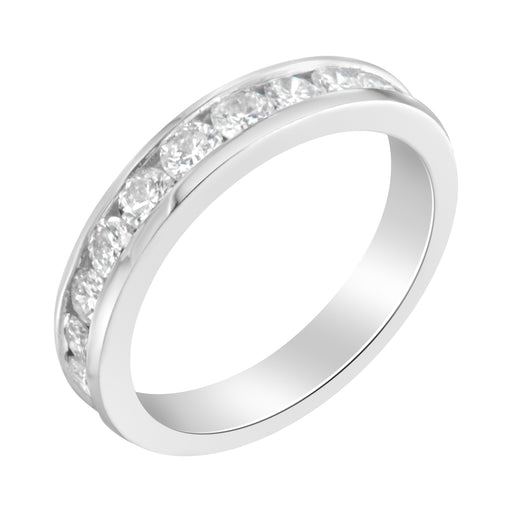 Bids.com IGI Certified 1.0 Cttw Diamond 18K White Gold Channel-Set Half-Eternity Band Wedding Ring (E-F Color, I1-I2 Clarity) - Size 5-1/2 Rings White Smoke 6 / White.Gold,5.5 / White.Gold,7 / White.Gold,10 / White.Gold,9.5 / White.Gold,9 / White.Gold,8.5 / White.Gold,8 / White.Gold,7.5 / White.Gold,6.5 / White.Gold,5 / White.Gold