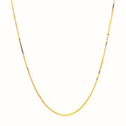 Bids.com 14k Yellow Gold Adjustable Box Chain 0.7mm Necklaces White Smoke 22 / Yellow Gold