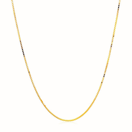Bids.com 14k Yellow Gold Adjustable Box Chain 0.7mm Necklaces White Smoke 22 / Yellow Gold