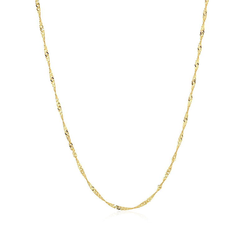 Bids.com 14k Yellow Gold Singapore Chain 1.5mm Necklaces White Smoke 16 / Yellow Gold,18 / Yellow Gold,20 / Yellow Gold,24 / Yellow Gold