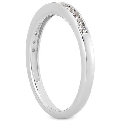Bids.com 14k White Gold Channel Set Diamond Wedding Ring Band Set 1/3 Around Rings White Smoke 4 / White Gold,4.5 / White Gold,5 / White Gold,5.5 / White Gold,6 / White Gold,6.5 / White Gold,7 / White Gold,7.5 / White Gold,8 / White Gold,8.5 / White Gold,9 / White Gold