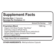 Nutrivein Nutrivein Organic Sea Moss 1600mg Plus Bladderwrack & Burdock - 120 Capsules 65-25PU-ZLQ1 White Smoke