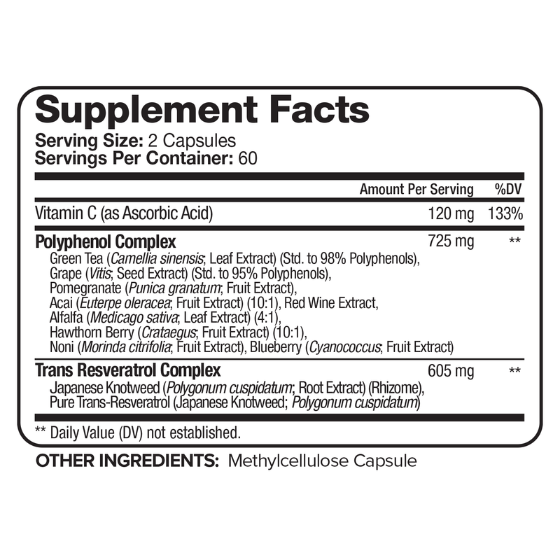 Nutrivein Nutrivein Premium Resveratrol 1450mg - 120 Capsules RP-IIR3-VE7F White Smoke