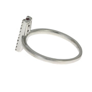 Bids.com .30ct Ruby Diamond Ring 14KT White Gold Rings White Smoke 7.0