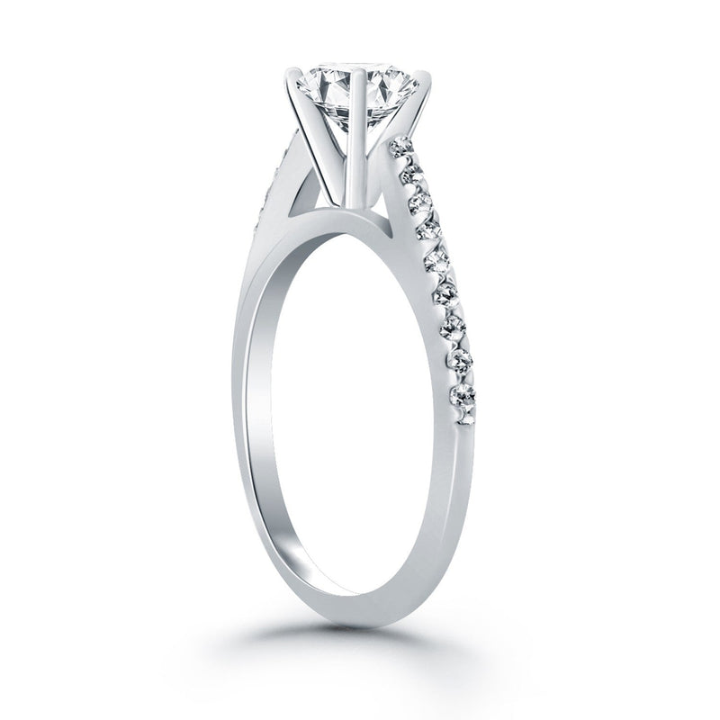 Bids.com 14k White Gold Micro Prong Diamond Cathedral Engagement Ring Rings White Smoke 4 / White Gold,4.5 / White Gold,5 / White Gold,5.5 / White Gold,6 / White Gold,6.5 / White Gold,7 / White Gold,7.5 / White Gold,8 / White Gold,8.5 / White Gold,9 / White Gold