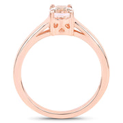 Bids.com 0.70 Carat Genuine Morganite .925 Sterling Silver Ring Rings White Smoke size 5.00,size 6.00,size 7.00,size 8.00,size 9.00,size 6.50