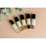 Lizush Essential Oils Roll-On with Crystals - set of 5 All Gifts Tan No,Yes