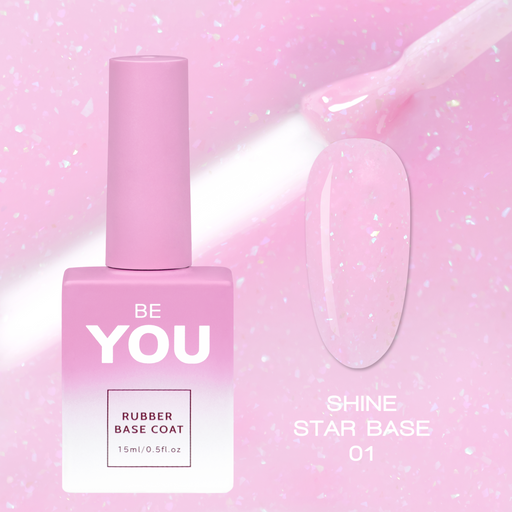 nbmsupply BEYOU Professional Shine Star Base 01 15ml Misty Rose