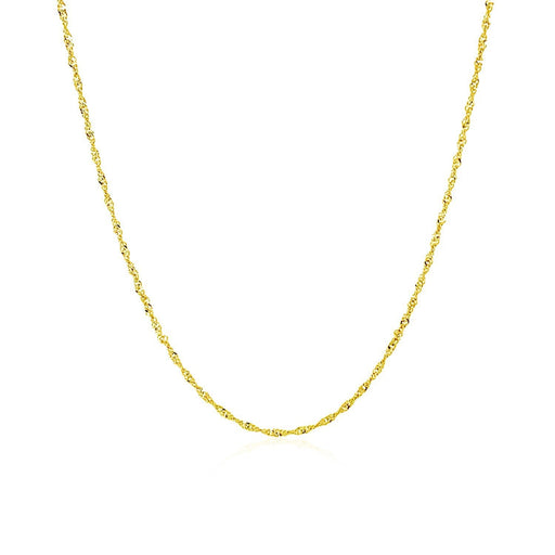 Bids.com 14k Yellow Gold Singapore Chain 1.0mm Necklaces White Smoke 16 / Yellow Gold,18 / Yellow Gold,20 / Yellow Gold,22 / Yellow Gold,24 / Yellow Gold,7 / Yellow Gold