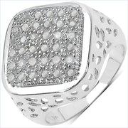 Bids.com 0.54 Carat Genuine White Diamond .925 Sterling Silver Ring Rings White Smoke size 9.00,size 6.00,size 7.00,size 8.00