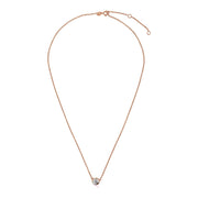 Bids.com 14k Rose Gold 17 inch Necklace with Round White Topaz Necklaces White Smoke 17 / Rose Gold