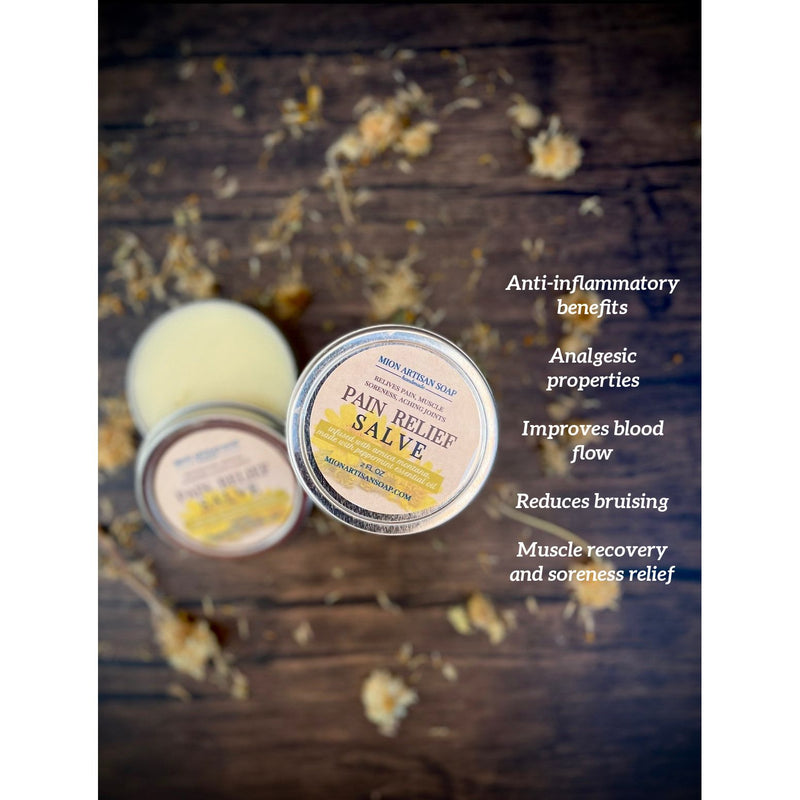 MION Artisan Soap Co. Pain Relief Salve | Infused with Arnica Montana Dark Slate Gray