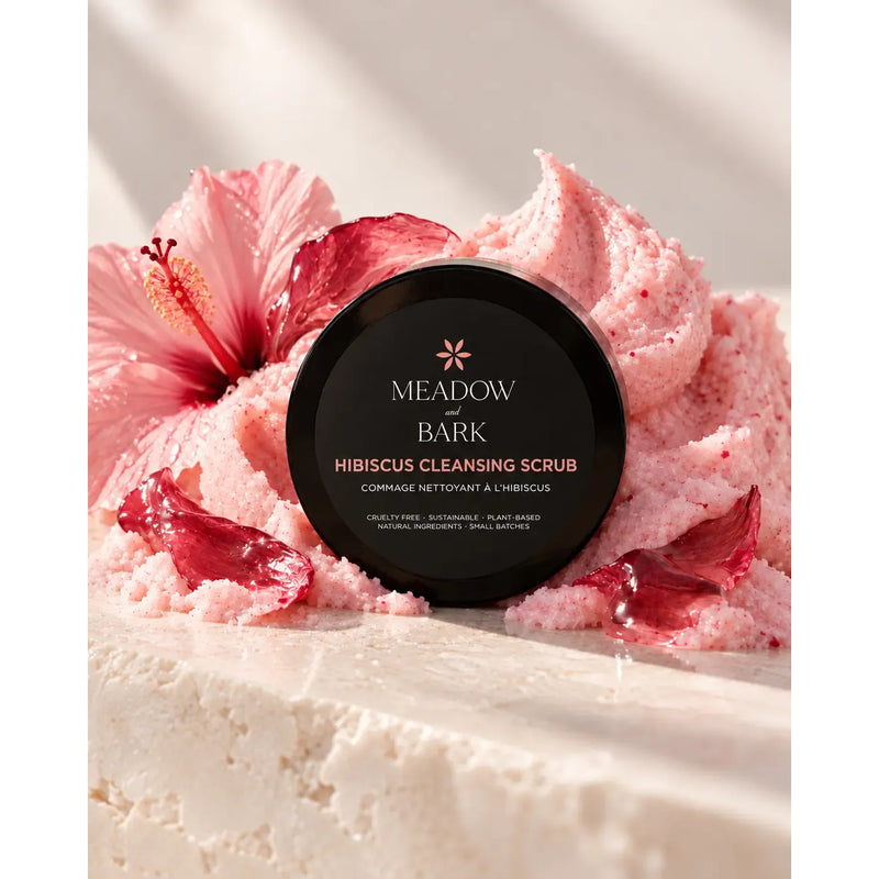 Meadow and Bark Hibiscus Facial Cleansing Scrub Skincare Gray