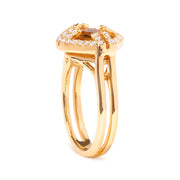 Bids.com 14K Yellow Gold Marquise-Cut Yellow Citrine and 1/3 Cttw Diamond Halo Cocktail Ring (G-H Color, SI1-SI2 Clarity) - Size 7 Rings White Smoke 7 / Yellow.Gold