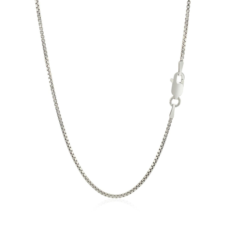 Bids.com Sterling Silver Rhodium Plated Box Chain 1.3mm Necklaces White Smoke 16 / Sterling Silver,18 / Sterling Silver,20 / Sterling Silver,22 / Sterling Silver,24 / Sterling Silver,30 / Sterling Silver,One / Sterling Silver