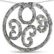 Bids.com 0.22 Carat Genuine Green Diamond .925 Sterling Silver Pendant Pendants White Smoke