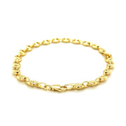 Bids.com 4.7mm 14k Yellow Gold Puffed Mariner Anklet Accessories White Smoke 10 / Yellow Gold