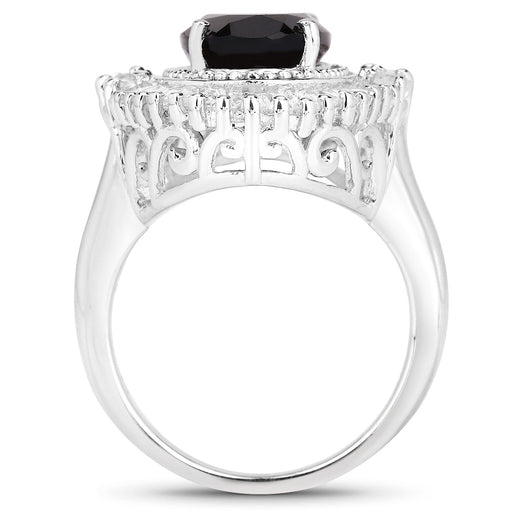 Bids.com 8.12 Carat Genuine Smoky Quartz and White Topaz .925 Sterling Silver Ring Rings White Smoke size 6.00,size 8.00,size 9.00,size 7.00,size 5.00