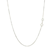 Bids.com 10k White Gold Classic Box Chain 0.6mm Necklaces White Smoke 16 / White Gold,18 / White Gold,20 / White Gold,24 / White Gold,One / White Gold