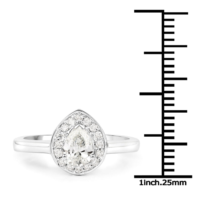 Bids.com 14K White Gold 0.64 Carat Genuine White Diamond Ring Rings White Smoke size 7.00,size 6.00,size 8.00