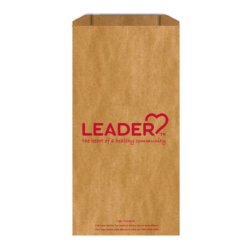 Leader Leader Rx Bag Paper 4x1x10 IN 3000 Ct Paper & Plastic Shopping Bags Dark Khaki