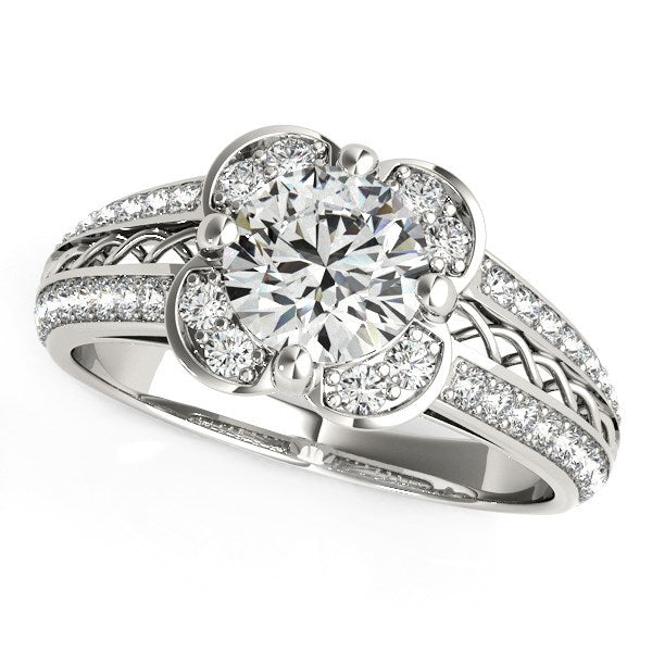 Bids.com Round Diamond Floral Motif Engagement Ring in 14k White Gold (1 3/8 cttw) Rings White Smoke 3 / White Gold,3.5 / White Gold,4 / White Gold,4.5 / White Gold,5 / White Gold,5.5 / White Gold,6 / White Gold,6.5 / White Gold,7 / White Gold,7.5 / White Gold,8 / White Gold,8.5 / White Gold,9 / White Gold
