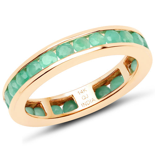 Bids.com 1.43 Carat Genuine Emerald 14K Yellow Gold Ring Rings White Smoke size 6.00,size 7.00,size 8.00,size 9.00,size 5.00
