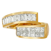 Bids.com 14K Yellow Gold 1 5/8 cttw Princess and Baguette Cut Diamond Fashion Pendant Necklace (G-H, VS2-SI1) Necklaces White Smoke Yellow.Gold / 18