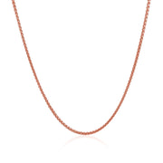 Bids.com 14k Rose Gold Diamond Cut Round Wheat Chain 1.1mm Necklaces White Smoke 16 / Rose Gold,18 / Rose Gold,20 / Rose Gold