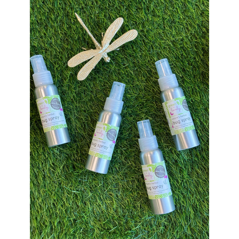 Green + Lovely Nature’s Herbal Bug Spray, Mosquito Repellent - Deet Free + Alcohol Free Dark Olive Green