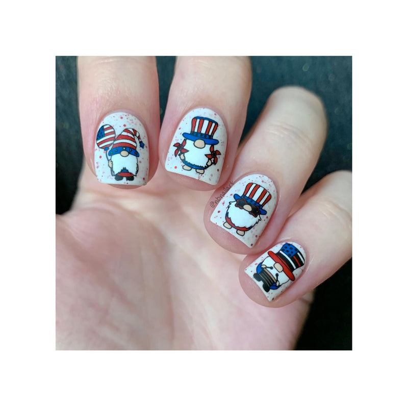 UberChic Beauty Fourth of July-02 Stamping Plate Dark Gray