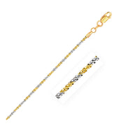 Bids.com 14k White and Yellow Gold Two Tone Sparkle Chain 1.5mm Necklaces White Smoke 16 / Two-Tone Gold,18 / Two-Tone Gold,20 / Two-Tone Gold,One / Two-Tone Gold